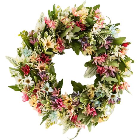Couronne chrysanthème artificiel 16,5 pouces, printemps, mariage