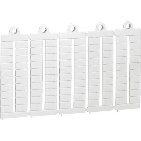 Plaque de 100 repères prédécoupés vierges pour bloc de jonction viking 3 pas 6mm LEGRAND 039501 (1/2)