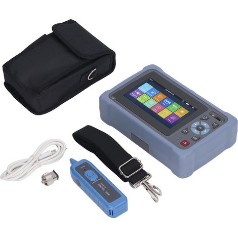 OTDR Réflectomètre Optique 1550nm Testeur de Fibre, Appareil de Mesure de Distance 4.3in, Analyseur de Réseau avec Détection Automatique, Outil de Diagnostic pour Techniciens (1/5)