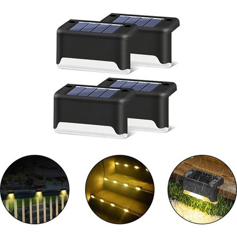 Lot de 4 lampes solaires pour escaliers de patioBT-AquaForge (1/4)