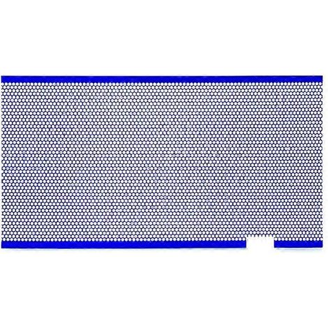 Kühlergrillgitter 100x33cm, blauer Stoßstangeneinsatz 4x8mm, Karosserieschutzgitter für Fahrzeugtuning.