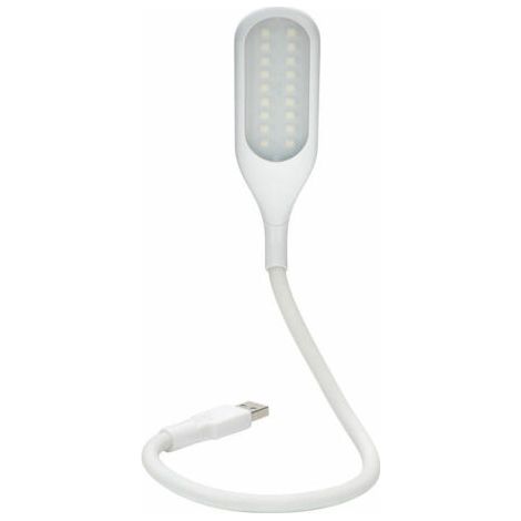 Lampe USB dimmable avec 18 LED, offrant 3 niveaux de luminosité. Son design simple présente un col de cygne flexible et un interrupteur tactile, idéal pour l'éclairage d'ordinateur portable ou de clav (1/4)