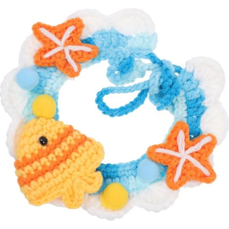 Collier pour Chat Réglable en Polyester Motif Cartoon Poisson, Accessoire Décoratif et Confortable pour Chats et Chatons (1/5)