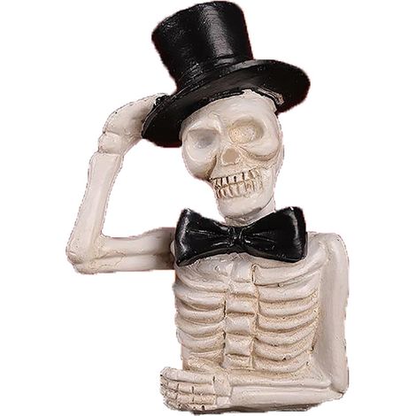 Maison Miniature Halloween - Statue Fantôme en Résine - Décoration Intérieure Extérieure - Figurine Maison Hantée - Lot de 1 (1/5)