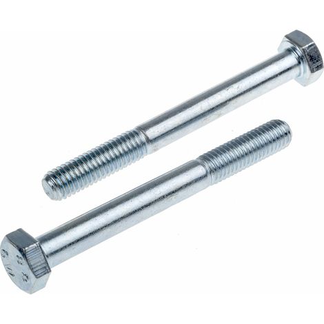 Vis à tête hexagonale, Acier Passivé, zinc, M10 x 90mm ( Prix pour Boîte de 25 )