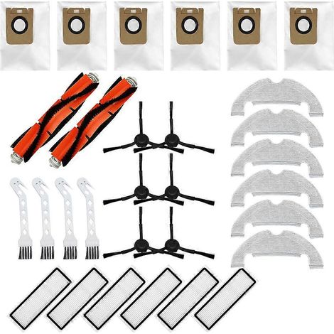 Ersatzteile für den Dreame L10 Plus Saugroboter: Hauptbürste, Seitenbürstenfilter, Staubbeutel, Etikett. (1/5)