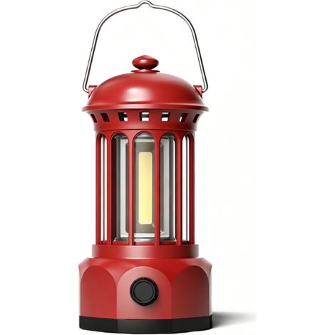 Lanterne d'extérieur pour terrasse, lampe de table sans fil rechargeable et résistante à l'eau, à suspendre et à transporter, idéale pour la décoration de jardin, l'éclairage de camping, la lecture et (1/5)