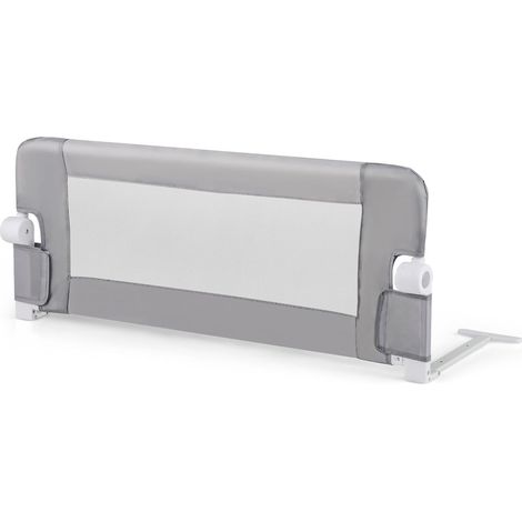 COSTWAY Sponda Letto per Bambini 105/120/150 cm, Barriera di Sicurezza per Neonati, Barriera Letto Pieghevole e Portatile, con Cinghia di Sicurezza (Grigio, 105 x 38 x 43 cm) (1/5)