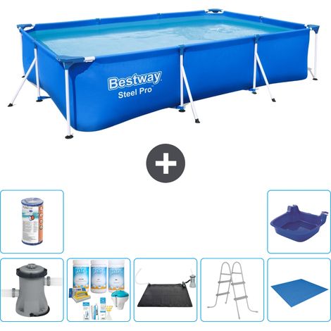 Bestway Bestway Steel Pro Rectangulaire - 300x201x66 cm - 8-pièces S22091 (1/5)