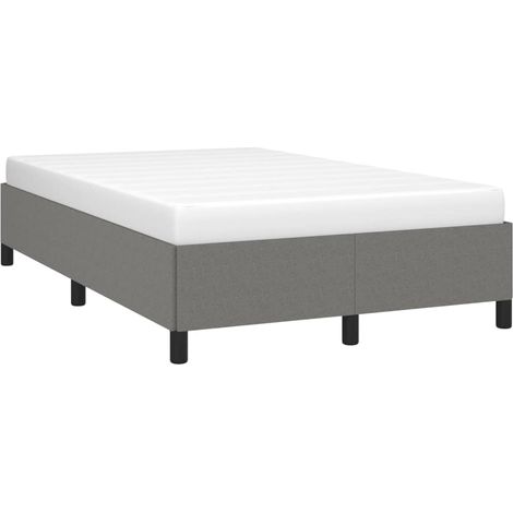 vidaXL Cadre de lit sans matelas gris foncé 120x190 cm tissu