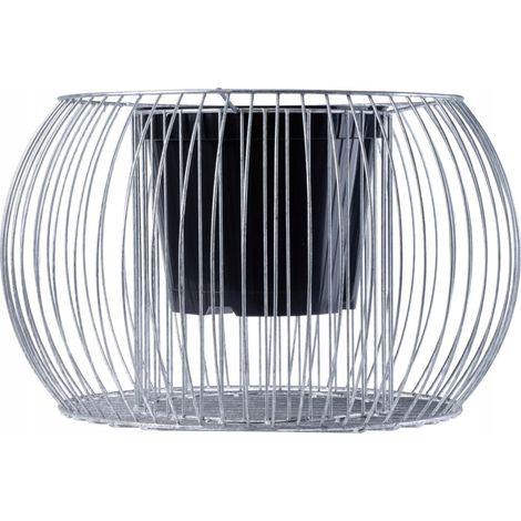 KADAX Panier de Jardinage en Acier galvanisé pour arrosage, Fleurs, Jardin, terrasse, Ř 53 cm, H: 33 cm argenté