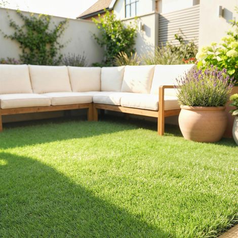 Vert - Gazon synthétique 1m x 4m Tapis en gazon artificiel doté de 10 mm de hauteur de gazon automatique de drainage