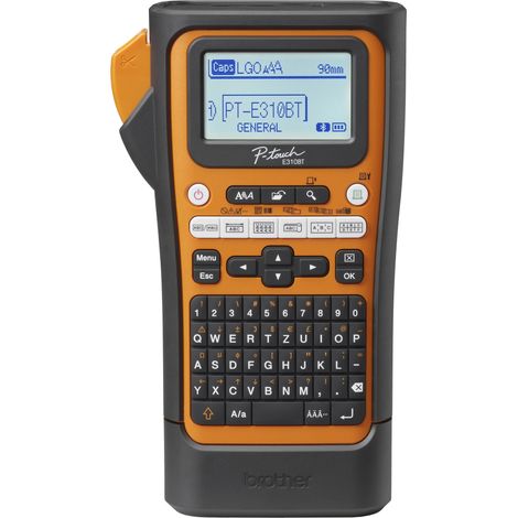 Imprimante d'étiquettes Bluetooth PT-E310BTVP – Impression rapide jusqu'à 20 mm/sec – Étiquetage câbles et tuyaux – Dimensions 236x135x70 mm – Brother (1/2)