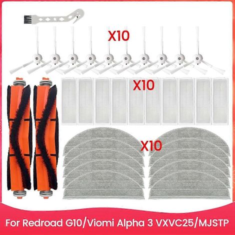 Filtre pour aspirateur brosse pour aspirateur Filtre de brosse pour aspirateur filtre de G10 Alpha 3 VXVC25/MJSTP Robot Aspirateur pièce détachée Main Side Brosse HEPA Filtre Serpillière C (1/5)