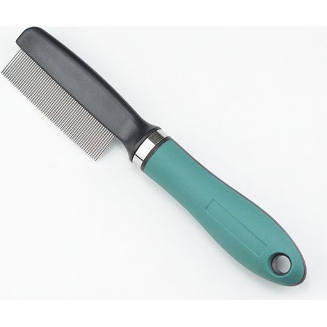 Peigne pour chat, vert, à dents plates, peigne à dents fines, 1 pièce, accessoires pour animaux, brosse de toilettage pour chat (1/5)