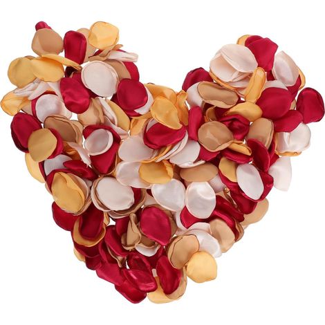 300 petali artificiali in tessuto arancione scuro per matrimoni autunnali (1/5)