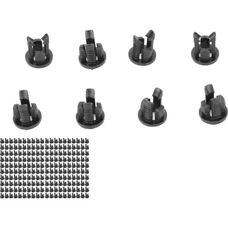 200 supports de diodes électroluminescentes (LED) 3 mm, en nylon 66 noir, avec clip de fixation. (1/5)