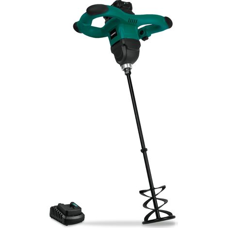 Vonroc – Mélangeur peinture sans fil 20V – Agitateur 600mm, Ø120mm – Batterie 2.0Ah et chargeur inclus – Vitesse réglable 0-650/min (1/5)