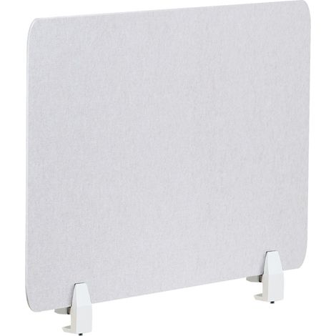 Séparateur de Bureau en PET Acoustique Recouvert de Tissu 80 x 50 cm Blanc Cassé Split