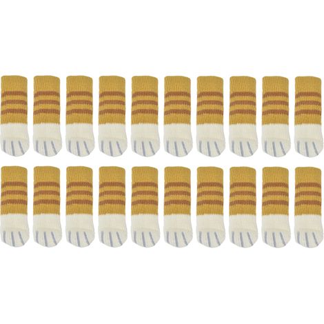 20 pièces Protections de pieds de meubles en tricot élastique, protège-sols pour chaises, réduction de bruit et facilité de déplacement (1/5)