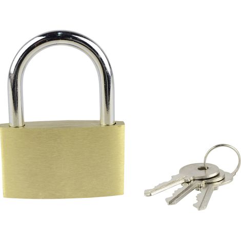 Brüder Mannesmann M 413-50 Vorhängeschloss 50 mm verschieden schließend Goldgelb Schlüsselschloss