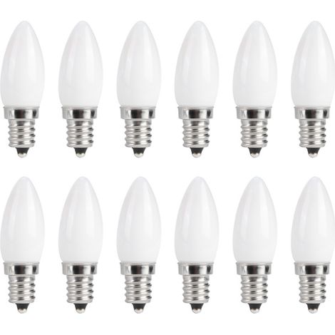 10 ampoules LED E12 1,5W blanc chaud pour lustre, plafonnier, lampe murale, éclairage intérieur, 110V AC (1/5)