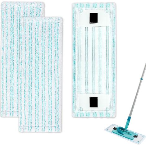3 Pièces Serpillères de Rechange Kit pour Leifheit Clean Twist M Ergo Micro Duo,38x15cm Serpillères en Microfibre pour Leifheit Balais à Franges Remplacement Housses de Rechange pour Tous Les Sols (1/5)