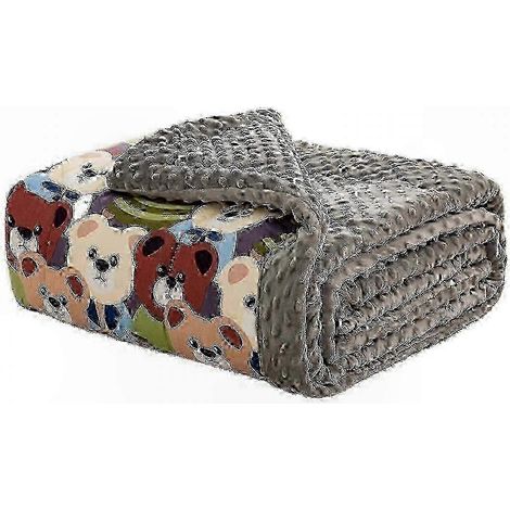 Couverture lestée pour enfants, jeté réversible 100 % coton avec perles, 99 x 150 cm - JJ (1/4)