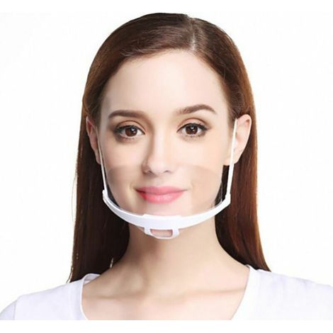 10 pièces en plastique transparent protection de l'environnement masque d'hygiène cuisine chef restauration masque anti-buée