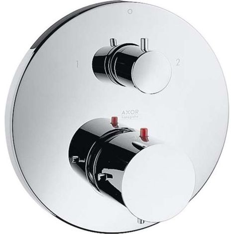 Axor Starck - Miscelatore termostatico ad incasso per vasca da bagno, con arresto e deviatore, cromato 10720000 (1/3)