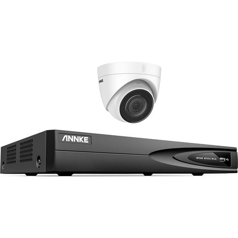 ANNKE 5MP Super HD Camera 4 Channel NVR IP Outdoor Security Camera System Color Night Vision Audio Record H.265+ IP67 Weatherproof CCTV Kit (1/5)