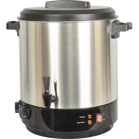 Kitchenchef – Stérilisateur électrique 31L 2100W avec cuve inox et robinet – Minuteur 120 mn – Protection surchauffe – Poignées thermo-isolantes