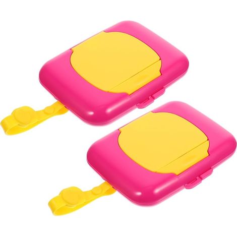 Lot de 2 étuis portables et réutilisables pour lingettes