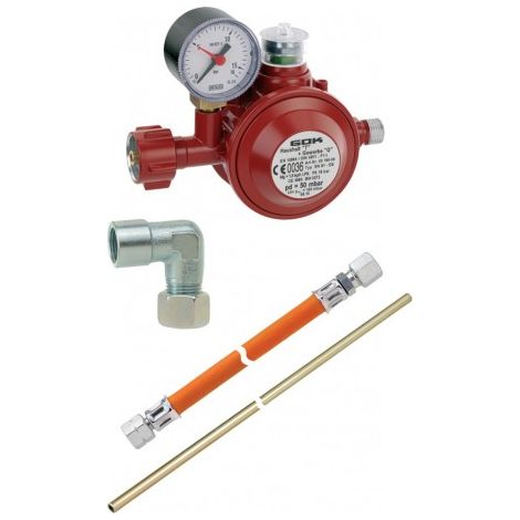 Kit de connexion pour gaz et plaques gaz dans les espaces confinés, gaz, cuisinière, 29 (30) ou 50 mbar: 50 mbar (1/2)