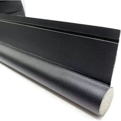 Guarnizione per porta nera, lunga 93 cm, antiurto, antipolvere, fonoassorbente, flessibile, in grado di bloccare le correnti d'aria e ridurre l'ingresso di aria fredda. (1/5)