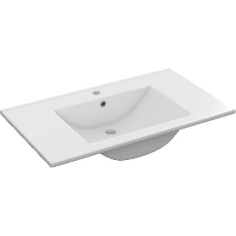 LAVABO CONSOLLE IN CERAMICA cm 60 x 45 Bianco