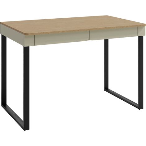 Mesa de oficina Fiosono 109, Eucalipto + Roble, Con cajones, Número de puertas: 0, Número de cajones: 0, 75x125x63cm