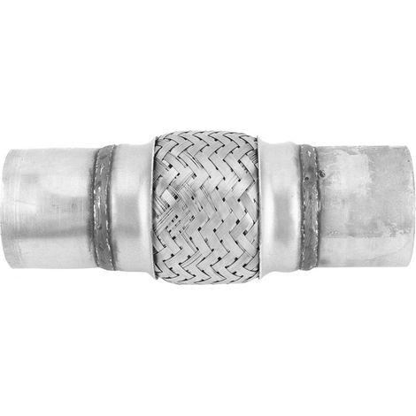 2.25 Inch x 8 Inch Universal Stainless Steel Braided Exhaust Pipe, Reduces Engine Pressure, Absorbs Thermal Expansion, with Laminar Flow, for (1/5)
