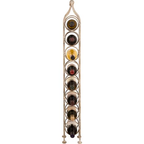 Wine shelf Wine cabinet Iron wine cellar Wine bottle holder Wrought iron floor-standing wine rack 8 bottle wine cellar (1/5)