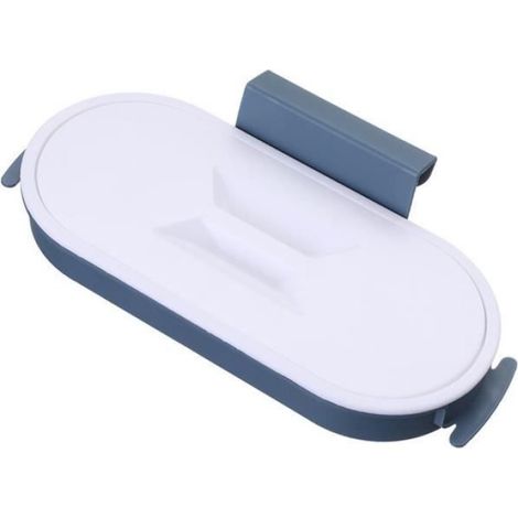 Support Sac Poubelle - Fixation Porte Cuisine - Rangement Compact avec Couvercle - 1 Pièce (1/4)