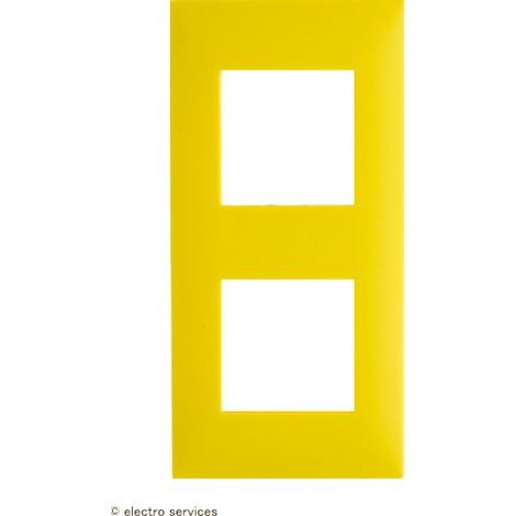 Plaque 2 postes Espace Evolution Arnould Finition: Jaune