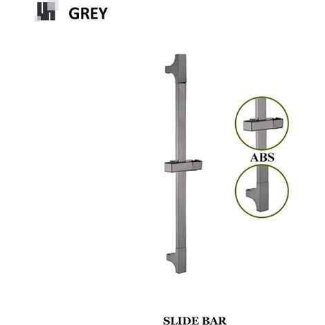 (Barre grise uniquement) Ensemble de barre de douche avec pommeau de douche, accessoires de douche pour salle de bain, barre de douche murale réglable avec flexible de douchette, or et noir (1/5)