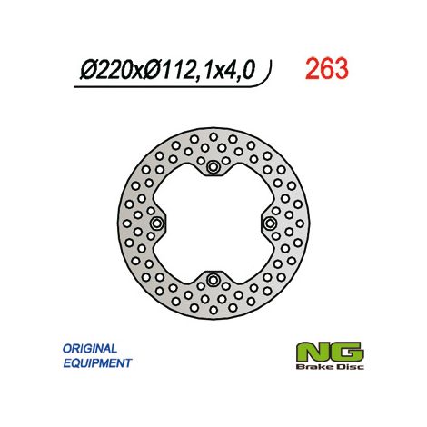 Disco de freno trasero NG para Husqvarna CR/WR/TE/TC (220x112x4)