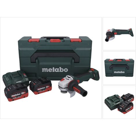 Metabo WB 18 LT BL 11-125 Quick Akku Winkelschleifer 18 V 125 mm Brushless + 2x Akku 8,0 Ah + Ladegerät + metaBOX ( 613054810 )