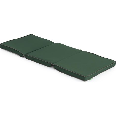Gardenista Cuscino del sedile per panca esterna, cuscinetto di sedile pieghevole resistente all'acqua per panca iceni di keter con copertura con cerniera rimovibile (128x50x5) cm, Verde (1/5)