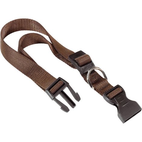 Ferplast CLUB C Collare in nylon per cani, in varie misure e colori. Variante C25/70 - Misure: A: 45-70 cm B: 25 mm - Marrone (1/2)