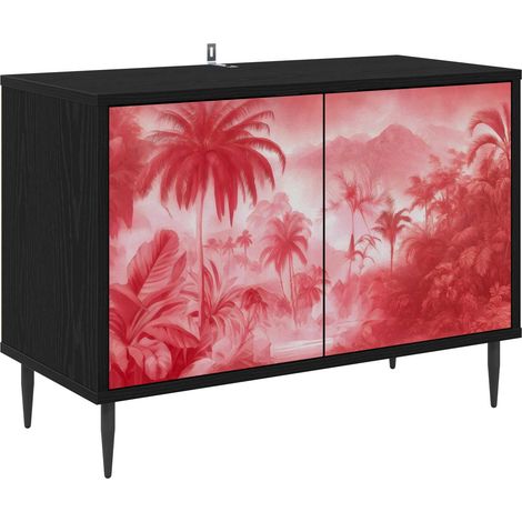 Mobile TV AACHEN 69 x 33 x 50,5 cm Rovere Nero vidaXL (1/5)