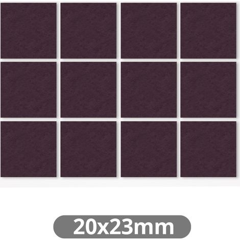 Set 12 fieltros adhesivos cuadrados 20x23mm Marron GSC 003802772 (1/3)