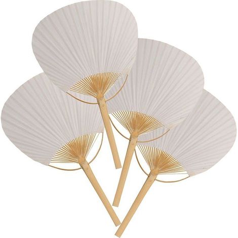4 éventails en bambou à décorer 37 x 24 x 22 cm (1/4)