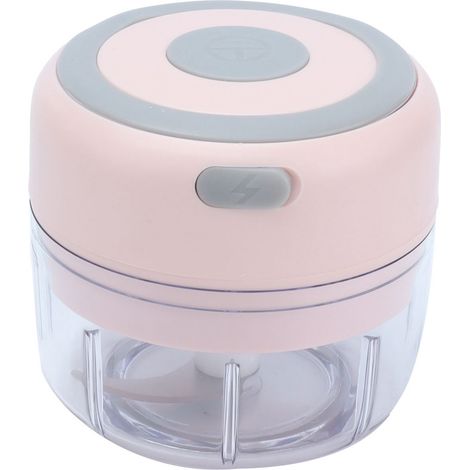 Elektrischer Knoblauchzerkleinerer (100 ml), USB-wiederaufladbar, tragbarer Fleischwolf für die Küche, Rosa (1/5)